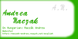 andrea maczak business card
